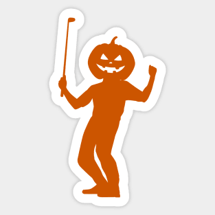 Halloween Golf Spooky Pumpkin Sticker